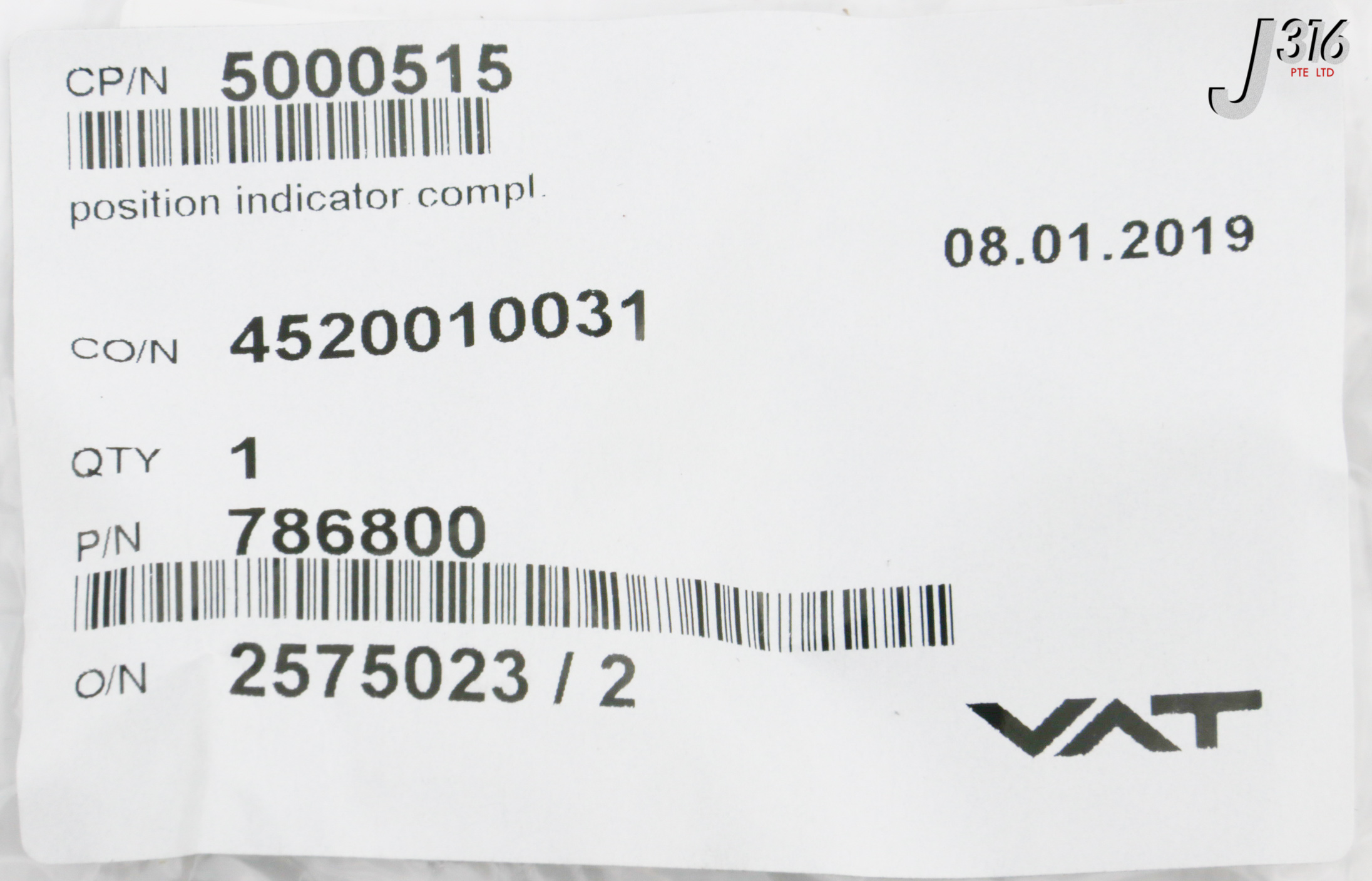 カン 31434 VAT POSITION INDICATOR COMPL (NEW) 786800 | eBay